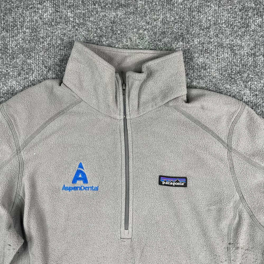 Patagonia Fleece Pullover Womens Size‎ L Gray Quarter Zip Outdoor Lightweight